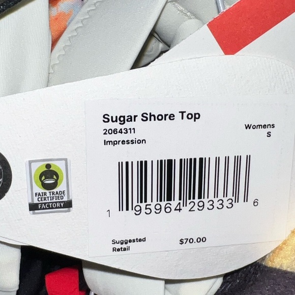 🌻NEW w.tags prAna Small Sugar Shore Impressions Top + Black Upswell Bottom Set - Picture 14 of 15